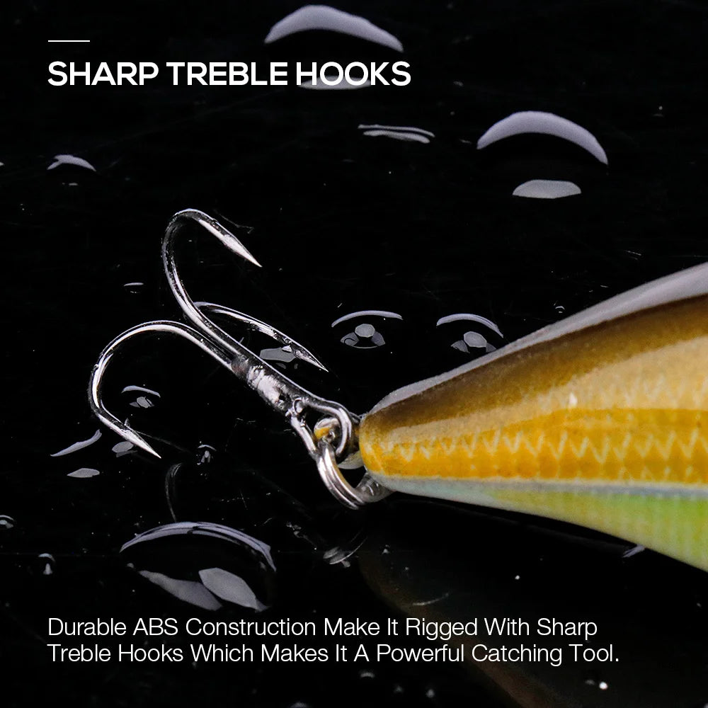 TREHOOK 4.5cm 6g Mini Minnow Wobblers Crank Fishing Lure Artificial Minnow Jerkbait Floating Hrad Lure For Trout Fishing Bait