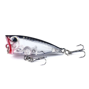 4cm 3.3g Mini Popper Crankbaits Fishing Lures Artificial Wobblers For Trolling Pike 3d Eyes Fish Topwater Swimbait Minnow