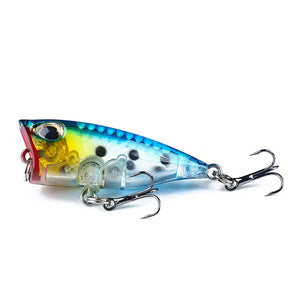 4cm 3.3g Mini Popper Crankbaits Fishing Lures Artificial Wobblers For Trolling Pike 3d Eyes Fish Topwater Swimbait Minnow