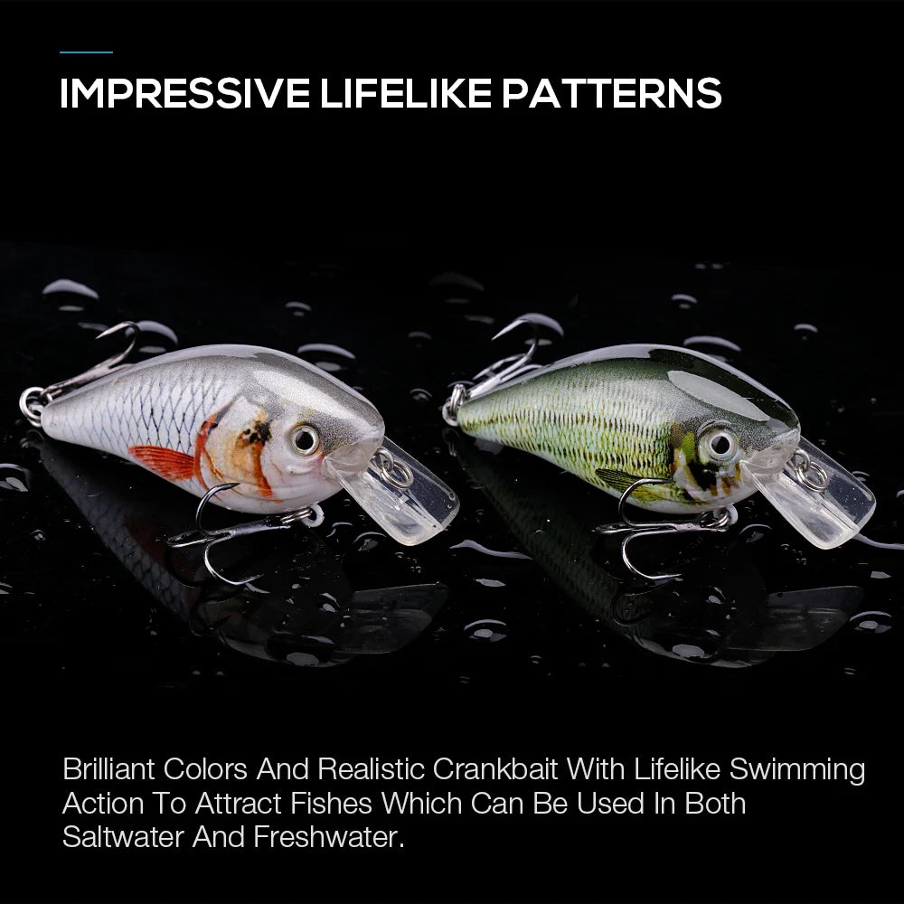 TREHOOK 4.5cm 6g Mini Minnow Wobblers Crank Fishing Lure Artificial Minnow Jerkbait Floating Hrad Lure For Trout Fishing Bait