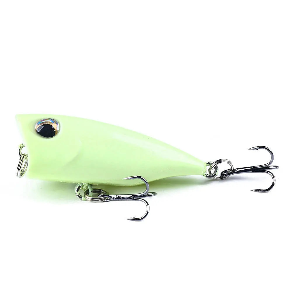4cm 3.3g Mini Popper Crankbaits Fishing Lures Artificial Wobblers For Trolling Pike 3d Eyes Fish Topwater Swimbait Minnow
