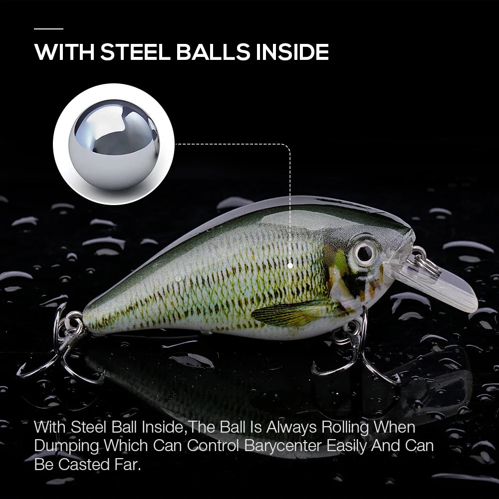 TREHOOK 4.5cm 6g Mini Minnow Wobblers Crank Fishing Lure Artificial Minnow Jerkbait Floating Hrad Lure For Trout Fishing Bait