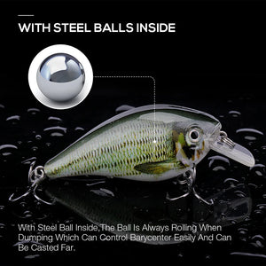 TREHOOK 4.5cm 6g Mini Minnow Wobblers Crank Fishing Lure Artificial Minnow Jerkbait Floating Hrad Lure For Trout Fishing Bait