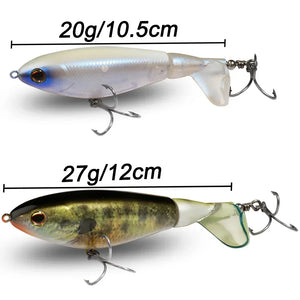 Propeller Plopper 20g 27g Bait 5X Strong Hook Swimbait Pesca Spin Tail Wobbler Spinnerbait Fishing Topwater Crankbait Lure Kit