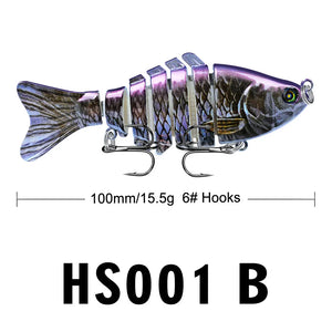 Mini Multi Jointed Swimbait Fishing Lure Flexible Fish Bait Bionic Crankbait Sinking Pesca Pike Bass Tackle