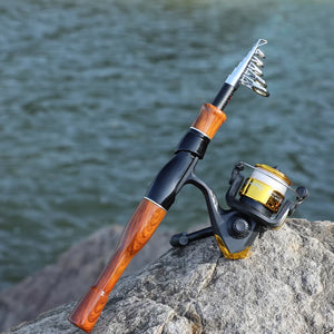 Sougayilang Spinning Fishing Combo 1.6m Carbon Fiber Spinning Rod and 5.2:1 High Speed Spinning Fishing Reel Fishing Kit Tackle