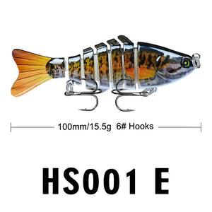 Mini Multi Jointed Swimbait Fishing Lure Flexible Fish Bait Bionic Crankbait Sinking Pesca Pike Bass Tackle