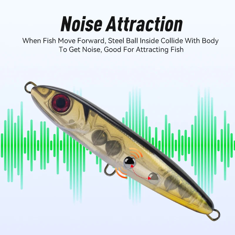 LEYDUN Ministre Jack Stickbait Fishing Lures 105mm 23g 120mm 35g Sinking Pencil Good Swimming Hard Baits Sea Bass Wobblers Lure