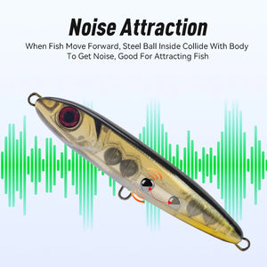 LEYDUN Ministre Jack Stickbait Fishing Lures 105mm 23g 120mm 35g Sinking Pencil Good Swimming Hard Baits Sea Bass Wobblers Lure
