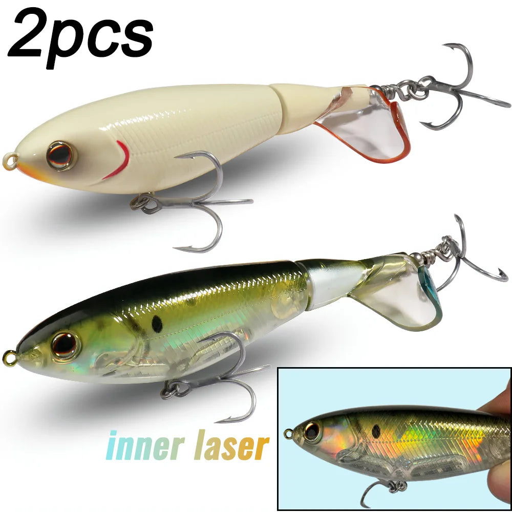 Propeller Plopper 20g 27g Bait 5X Strong Hook Swimbait Pesca Spin Tail Wobbler Spinnerbait Fishing Topwater Crankbait Lure Kit