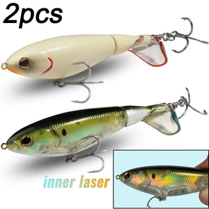 Propeller Plopper 20g 27g Bait 5X Strong Hook Swimbait Pesca Spin Tail Wobbler Spinnerbait Fishing Topwater Crankbait Lure Kit