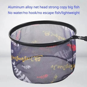 1 PCS Fishing Net Head Anti-hook Outdoor Hand Net Ultra Light Aluminium Alloy Solid Deepening Net Fishing Tool Accessories