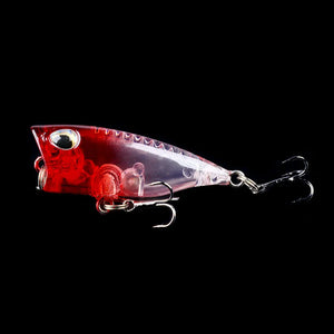 4cm 3.3g Mini Popper Crankbaits Fishing Lures Artificial Wobblers For Trolling Pike 3d Eyes Fish Topwater Swimbait Minnow