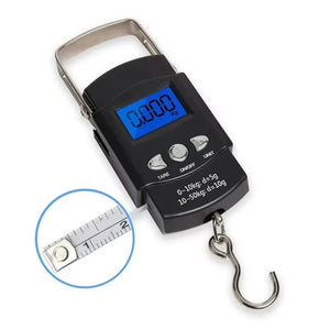 Handheld Hanging Scale 50kg Portable Digital Hook Scale Battery Powered ABS Plastic LCD Backlight Travel Luggage Courier Use