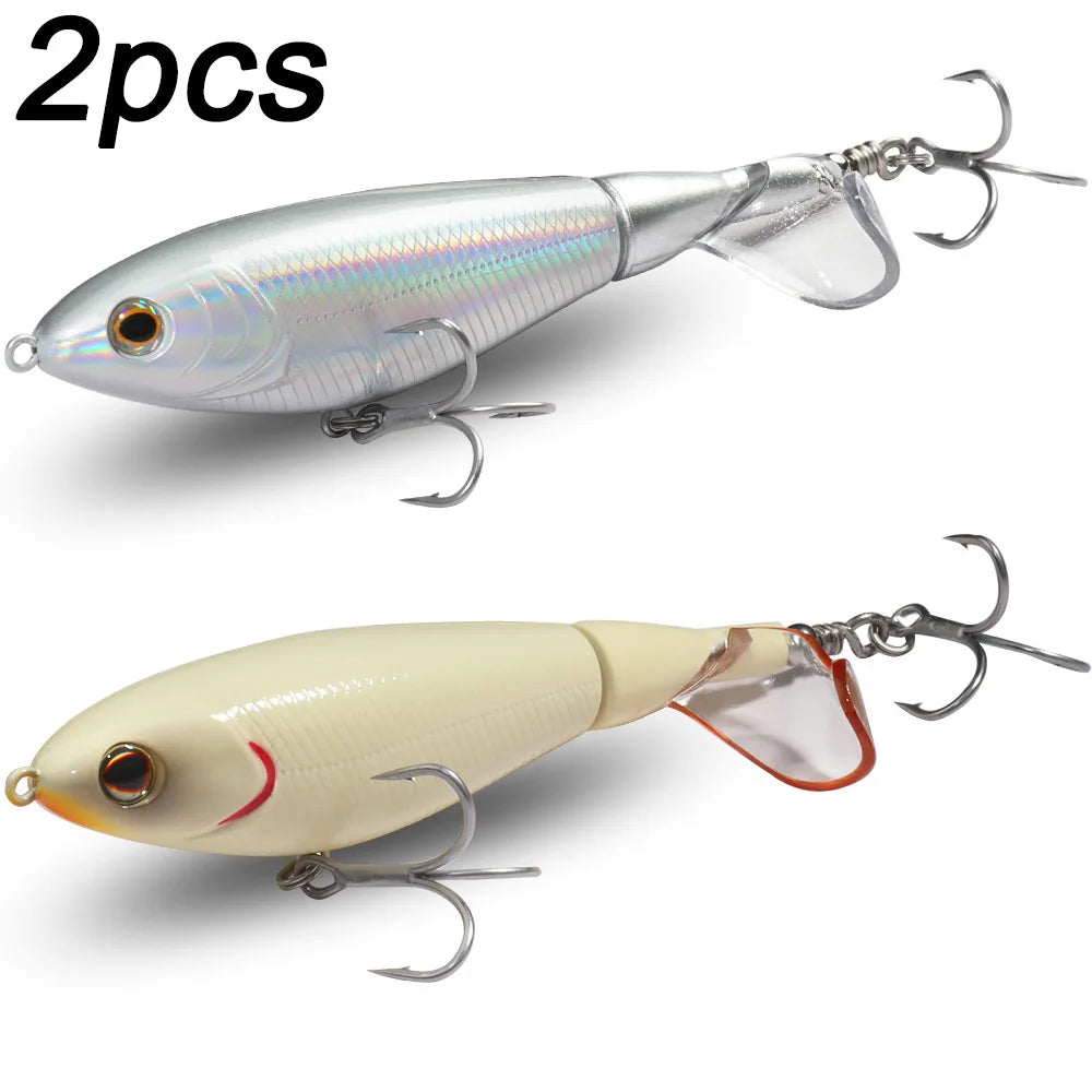 Propeller Plopper 20g 27g Bait 5X Strong Hook Swimbait Pesca Spin Tail Wobbler Spinnerbait Fishing Topwater Crankbait Lure Kit