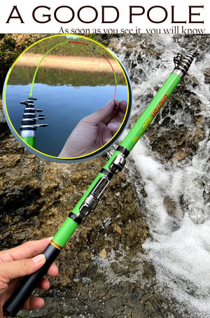 Spinning Fishing Set 1.5-3.0m Carbon Fiber Mini Spinning Fishing Rod and 5.5:1 Fishing Reel With Fishing Line Full Kit