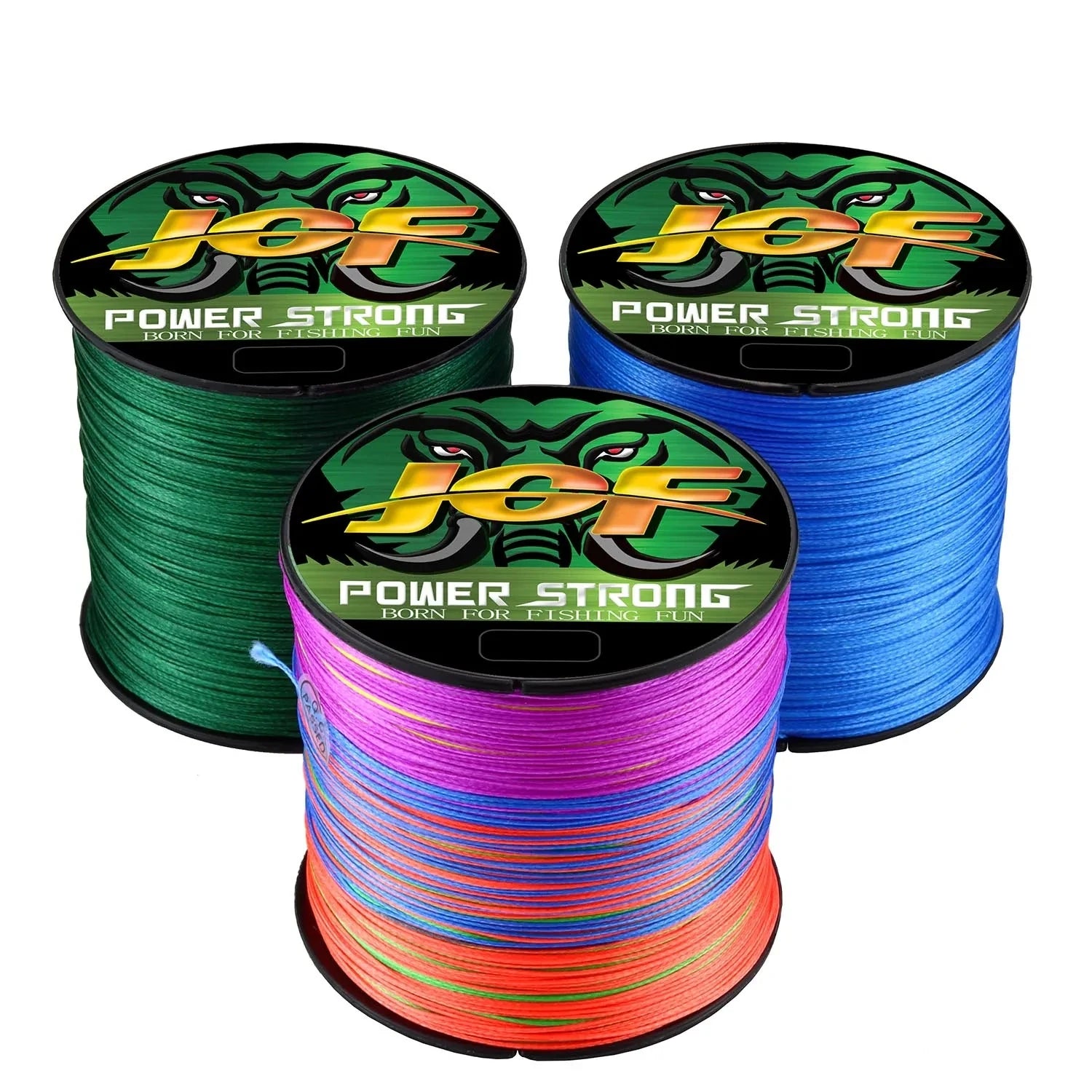 JOF Fishing Line 8 Braided Multifilament PE 300M 500M 1000M Durable Smooth Anti-Bite Woven Thread Accessories Japanese Tackle