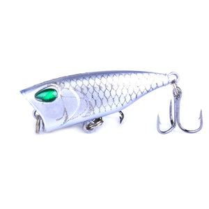 4cm 3.3g Mini Popper Crankbaits Fishing Lures Artificial Wobblers For Trolling Pike 3d Eyes Fish Topwater Swimbait Minnow