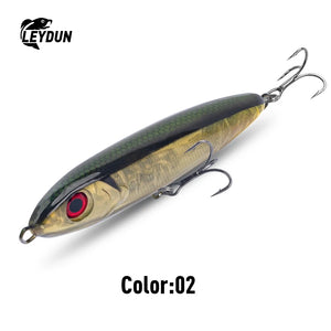 LEYDUN Ministre Jack Stickbait Fishing Lures 105mm 23g 120mm 35g Sinking Pencil Good Swimming Hard Baits Sea Bass Wobblers Lure
