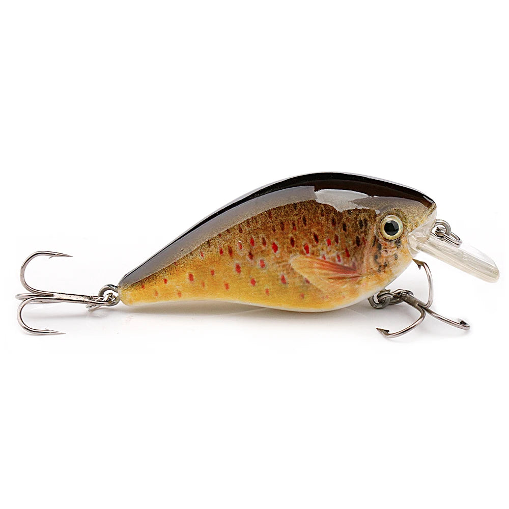 TREHOOK 4.5cm 6g Mini Minnow Wobblers Crank Fishing Lure Artificial Minnow Jerkbait Floating Hrad Lure For Trout Fishing Bait