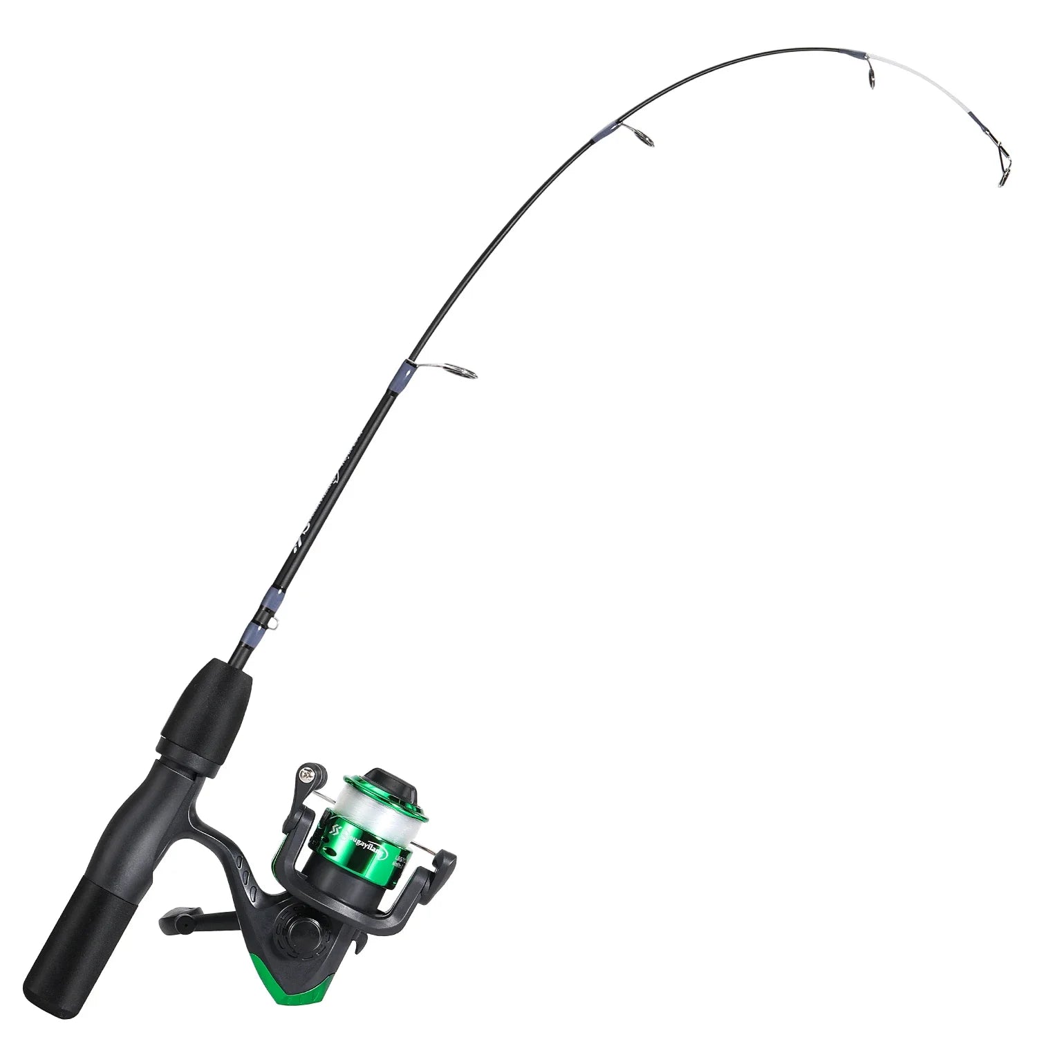 Sougayilang Ice Fishing Rod Combo Portable 2 Sections Ultralight Winter Fishing Rod and Reel Set 71cm 68cm Spinning Rod Set