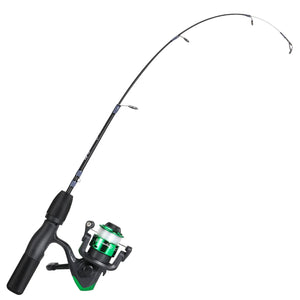 Sougayilang Ice Fishing Rod Combo Portable 2 Sections Ultralight Winter Fishing Rod and Reel Set 71cm 68cm Spinning Rod Set