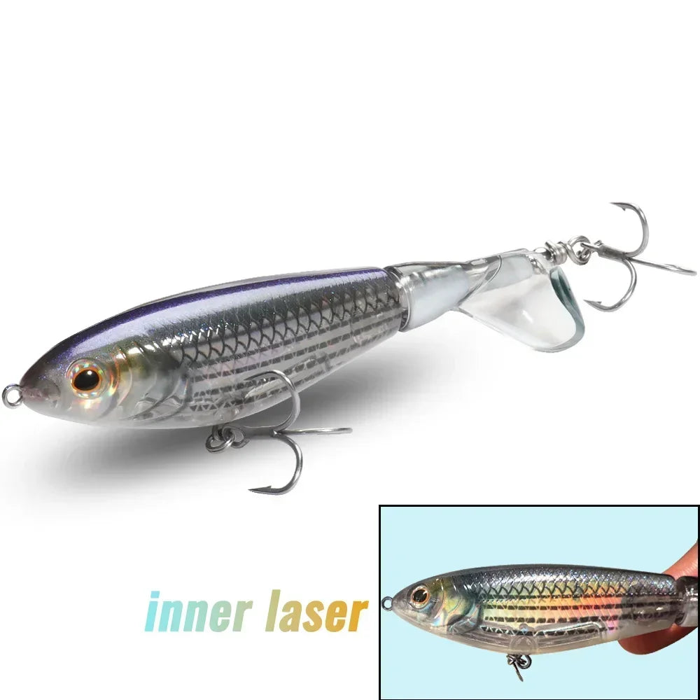 Propeller Plopper 20g 27g Bait 5X Strong Hook Swimbait Pesca Spin Tail Wobbler Spinnerbait Fishing Topwater Crankbait Lure Kit