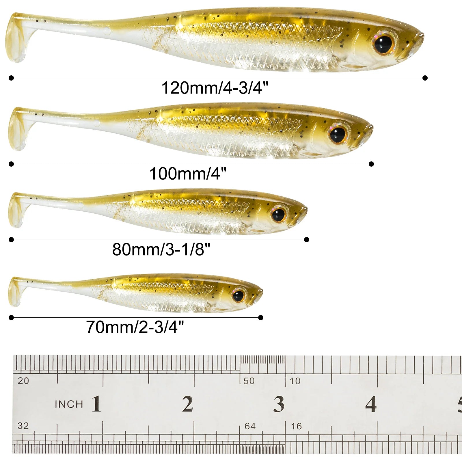 Dr.Fish 5/6pcs Fishing Soft Plastic Lures Silicone Bait Paddle Tail Shad Worm Swimbaits Freshwater Bass Trout 70mm 80mm 100mm