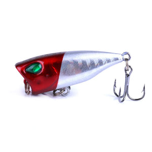 4cm 3.3g Mini Popper Crankbaits Fishing Lures Artificial Wobblers For Trolling Pike 3d Eyes Fish Topwater Swimbait Minnow