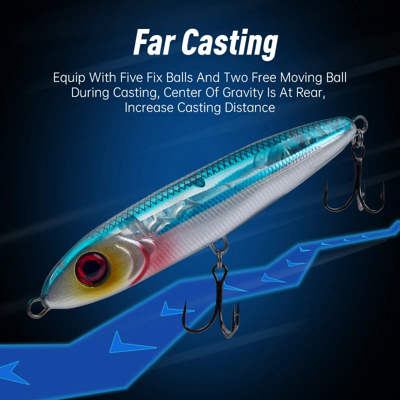 LEYDUN Ministre Jack Stickbait Fishing Lures 105mm 23g 120mm 35g Sinking Pencil Good Swimming Hard Baits Sea Bass Wobblers Lure