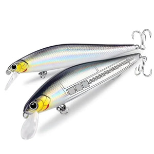 Sinking Minnow Lure 14g Long Shot Wobbler Magnetic Boost Swimbait Carp Fishing Tackle Hook Crankbait Jerkbait Silicone Bait