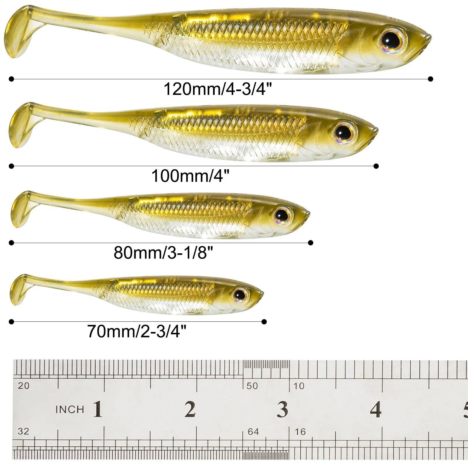 Dr.Fish 5/6pcs Fishing Soft Plastic Lures Silicone Bait Paddle Tail Shad Worm Swimbaits Freshwater Bass Trout 70mm 80mm 100mm