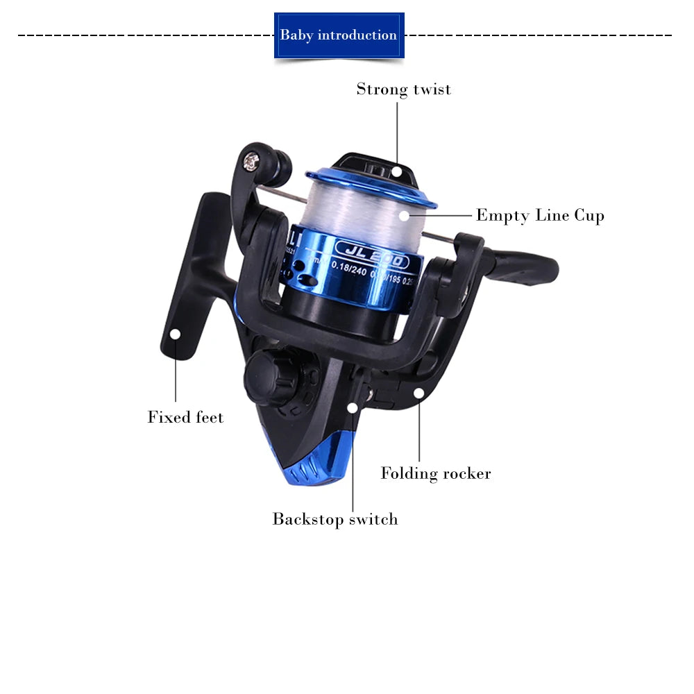 Fishing Rod Kits 1.2M Telescopic Sea Spinning Reel Lure Set Fishing Gear Baits Accessories Bag Beginner With 18Pcs  Lure Tackle
