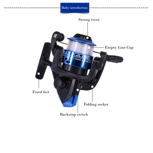 Fishing Rod Kits 1.2M Telescopic Sea Spinning Reel Lure Set Fishing Gear Baits Accessories Bag Beginner With 18Pcs  Lure Tackle