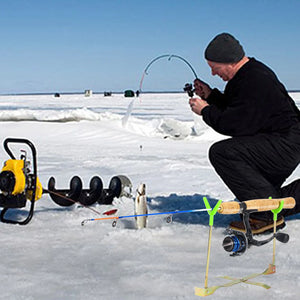 Sougayilang Ice Fishing Rod Combo Portable 2 Sections Ultralight Winter Fishing Rod and Reel Set 71cm 68cm Spinning Rod Set