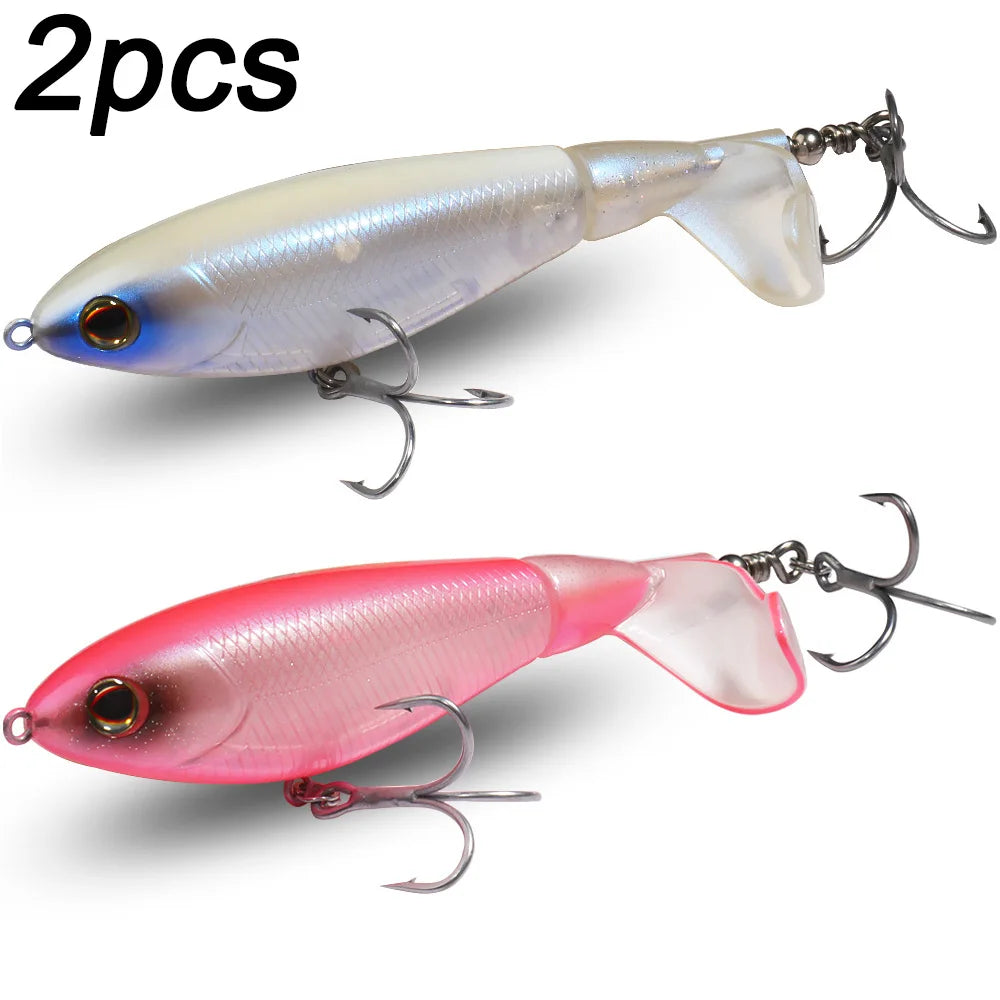 Propeller Plopper 20g 27g Bait 5X Strong Hook Swimbait Pesca Spin Tail Wobbler Spinnerbait Fishing Topwater Crankbait Lure Kit
