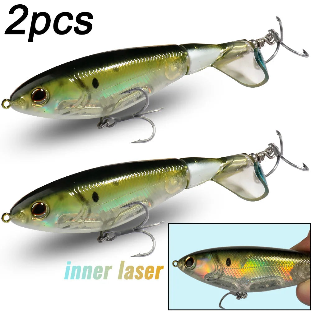 Propeller Plopper 20g 27g Bait 5X Strong Hook Swimbait Pesca Spin Tail Wobbler Spinnerbait Fishing Topwater Crankbait Lure Kit