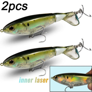 Propeller Plopper 20g 27g Bait 5X Strong Hook Swimbait Pesca Spin Tail Wobbler Spinnerbait Fishing Topwater Crankbait Lure Kit