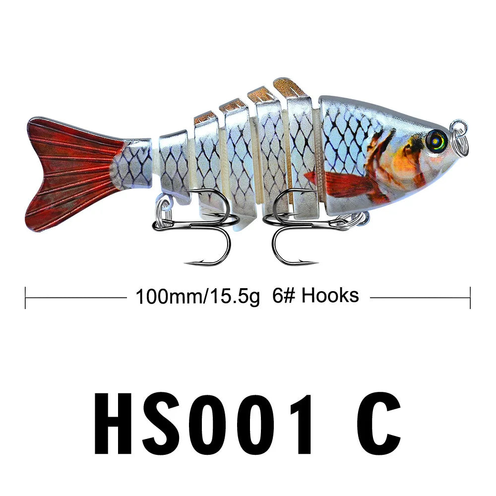 Mini Multi Jointed Swimbait Fishing Lure Flexible Fish Bait Bionic Crankbait Sinking Pesca Pike Bass Tackle