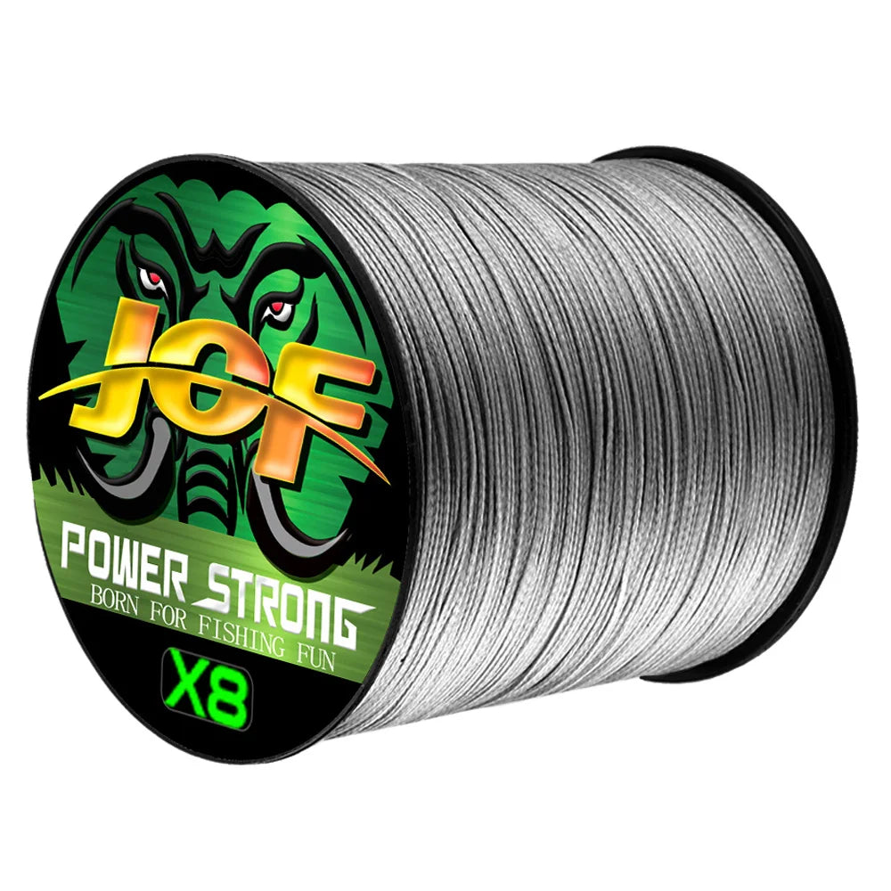 JOF Fishing Line 8 Braided Multifilament PE 300M 500M 1000M Durable Smooth Anti-Bite Woven Thread Accessories Japanese Tackle