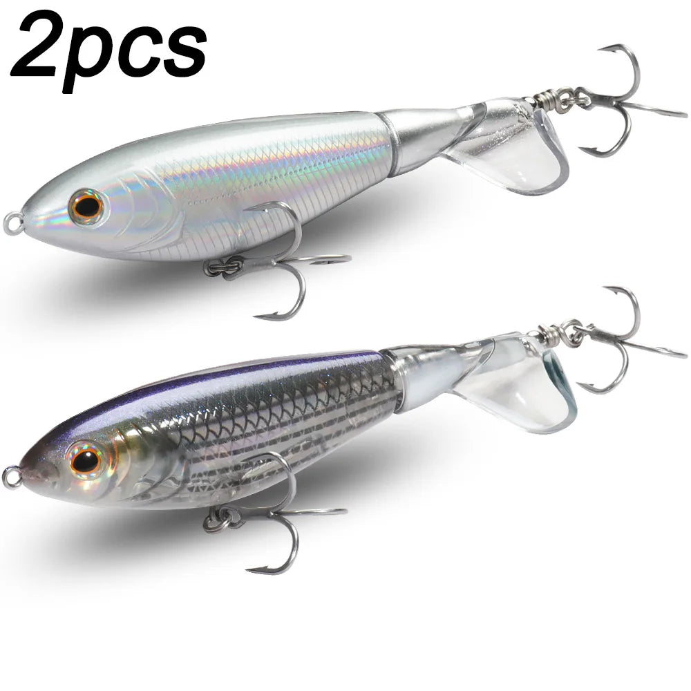 Propeller Plopper 20g 27g Bait 5X Strong Hook Swimbait Pesca Spin Tail Wobbler Spinnerbait Fishing Topwater Crankbait Lure Kit