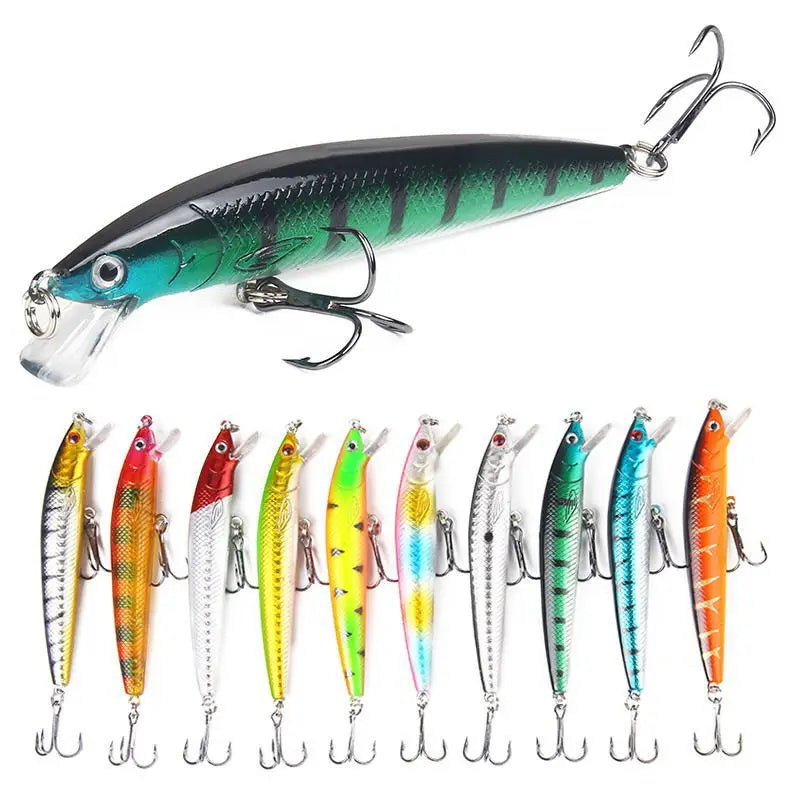 10PCs/Bag 8-11g 10cm bait new Luya bait bionic plastic fishing gear bait set Colorful bait Fish loves it best Efficient fishing