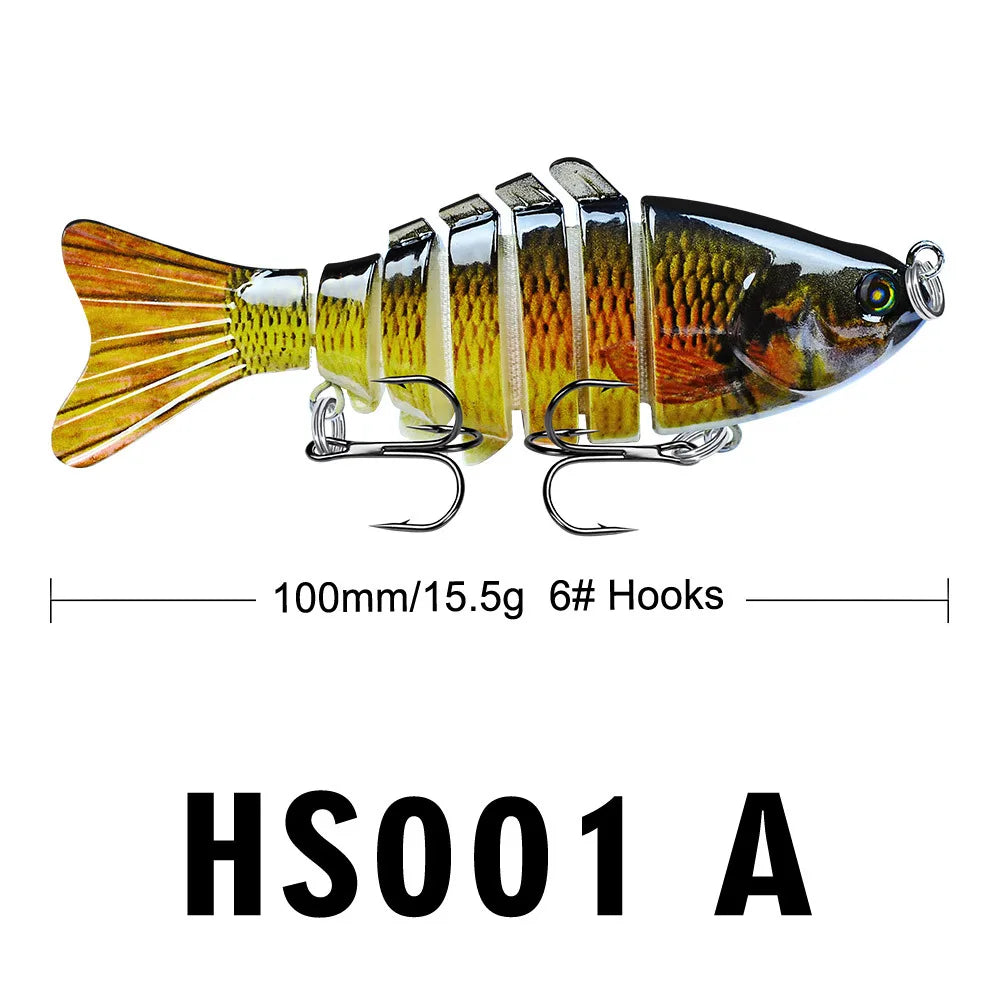 Mini Multi Jointed Swimbait Fishing Lure Flexible Fish Bait Bionic Crankbait Sinking Pesca Pike Bass Tackle