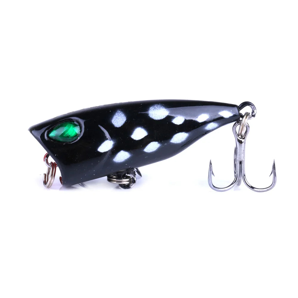 4cm 3.3g Mini Popper Crankbaits Fishing Lures Artificial Wobblers For Trolling Pike 3d Eyes Fish Topwater Swimbait Minnow