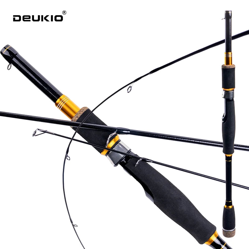 Fishing Rod Reel Combo 1.8 2.1m Carbon Fiber Spinning Rod and 5.2:1 Gear Ratio Spinning Reel Max Drag 8kg for Fresh Saltwater