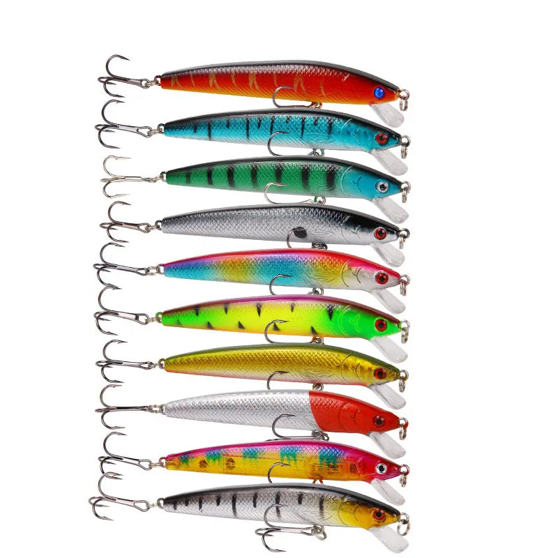 10PCs/Bag 8-11g 10cm bait new Luya bait bionic plastic fishing gear bait set Colorful bait Fish loves it best Efficient fishing